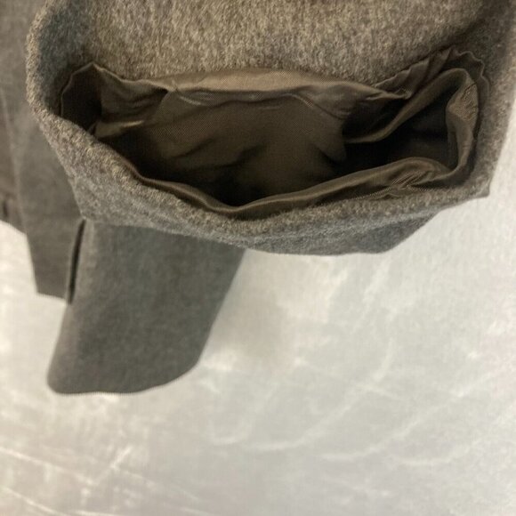 Valerie Stevens Wool & Cashmere Blazer Jacket Womens Size 12 Open Front Gray - Picture 10 of 11